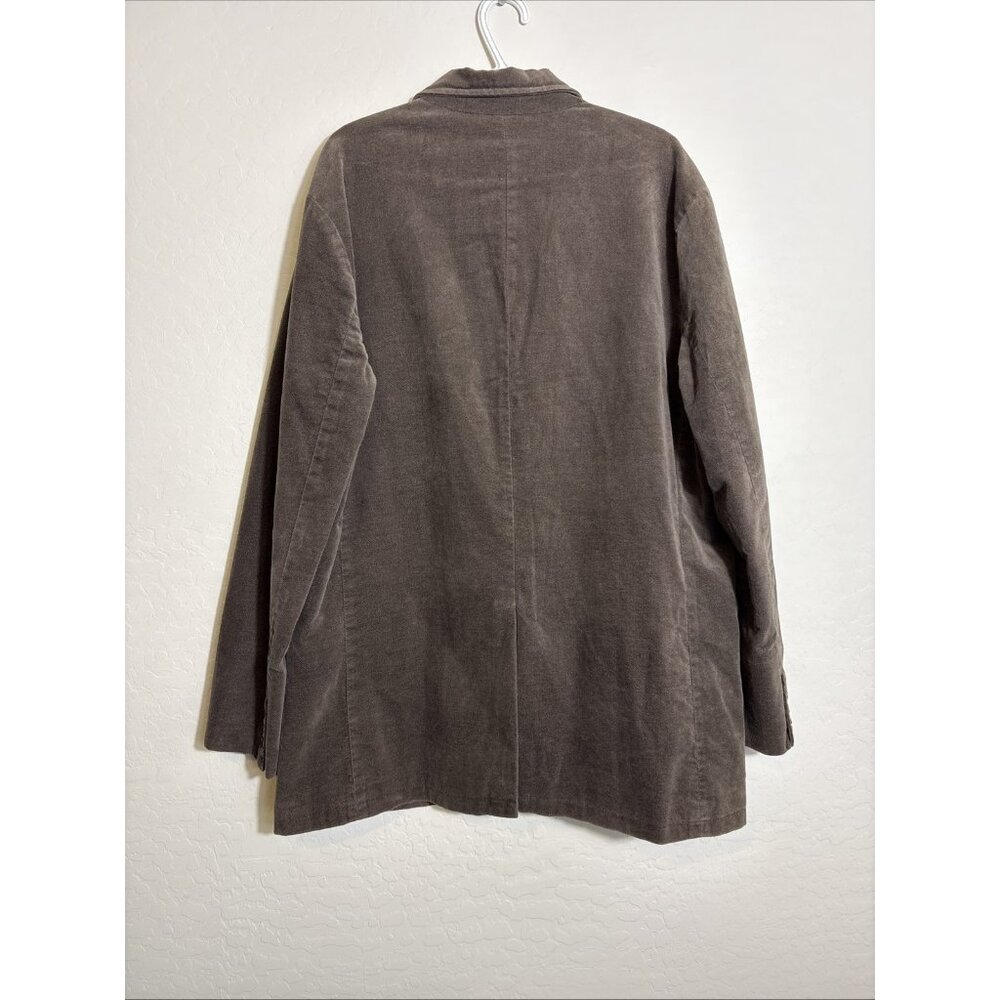 Gap Men XL Brown Suede Cotton Academia Y2K VTG Preppy 2-Button Blazer Grandpa - Picture 6 of 13